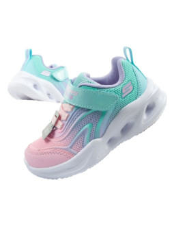 Skechers buty sportowe dziecięce color breeze led dla dziewczynki turkusowe