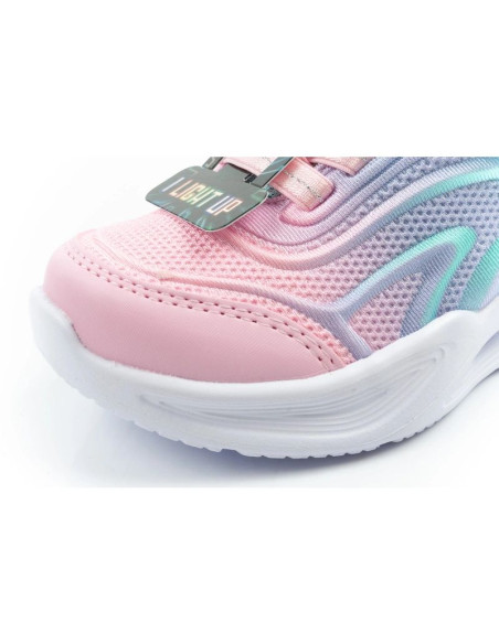 Skechers buty sportowe dziecięce color breeze led dla dziewczynki turkusowe