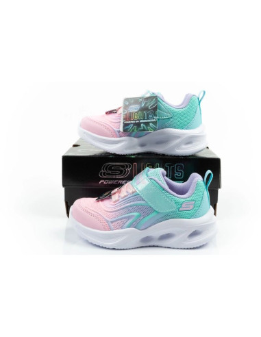 Skechers buty sportowe dziecięce color breeze led dla dziewczynki turkusowe