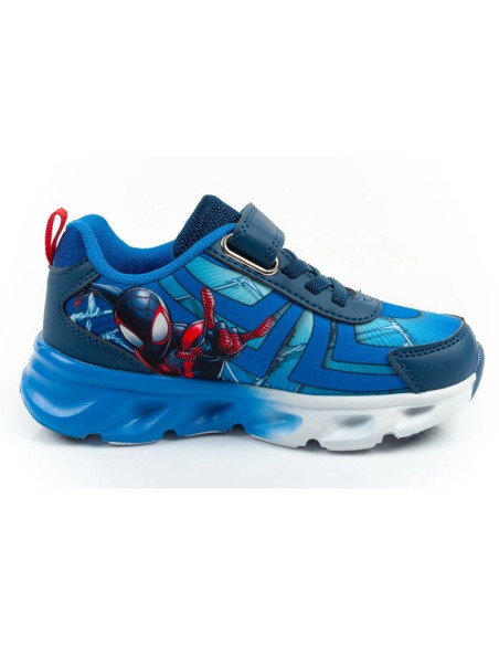 Leomil buty sportowe dziecięce sneakersy spiderman lekkie na rzep led niebieskie