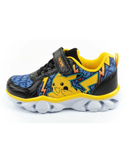 Leomil buty sportowe dziecięce sneakersy pokemon lekkie na rzep led czarne żółte 2