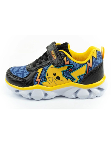 Leomil buty sportowe dziecięce sneakersy pokemon lekkie na rzep led czarne żółte