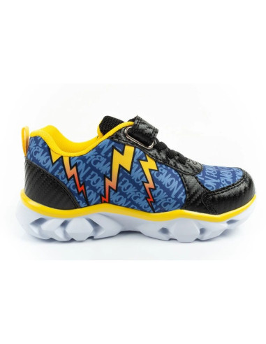 Leomil buty sportowe dziecięce sneakersy pokemon lekkie na rzep led czarne żółte