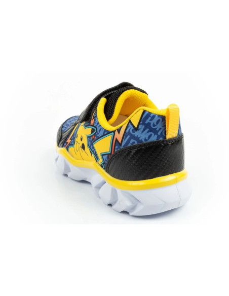 Leomil buty sportowe dziecięce sneakersy pokemon lekkie na rzep led czarne żółte