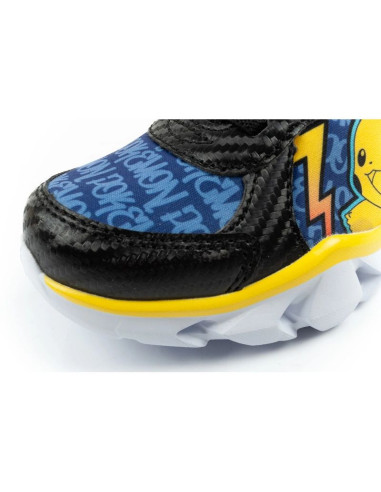 Leomil buty sportowe dziecięce sneakersy pokemon lekkie na rzep led czarne żółte
