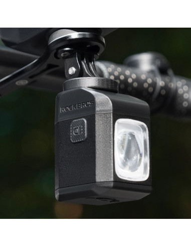 Lampka rowerowa rockbros m8 1600lm przednia z pilotem 10m akumulatorowa 4000 mah - czarna