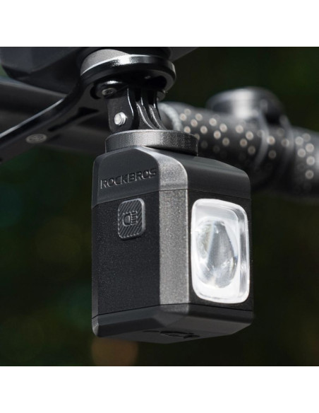 Lampka rowerowa rockbros m8 1600lm przednia z pilotem 10m akumulatorowa 4000 mah - czarna