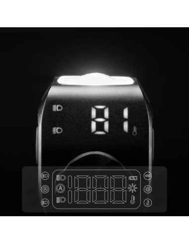 Lampka rowerowa rockbros m8 1600lm przednia z pilotem 10m akumulatorowa 4000 mah - czarna