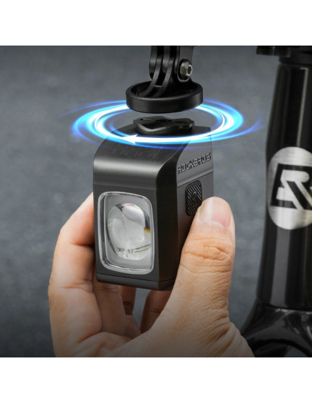 Lampka rowerowa rockbros m8 1600lm przednia z pilotem 10m akumulatorowa 4000 mah - czarna