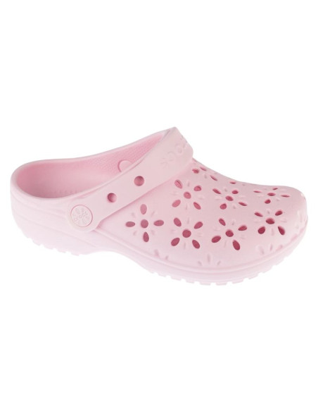 Crocs classic floral cut out clog kids  210943-6zw różowe 28/29