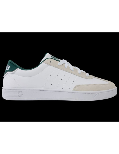 Sneakersy k-swiss court balboa white/cloud dancer/posy green-m (04735-168-m)