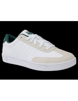 Sneakersy k-swiss court balboa white/cloud dancer/posy green-m (04735-168-m) 2