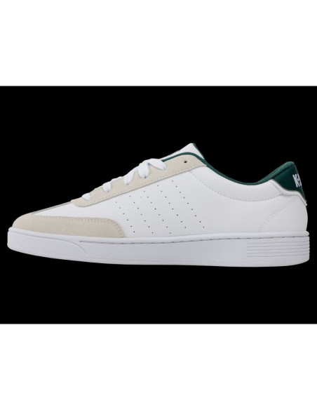 Sneakersy k-swiss court balboa white/cloud dancer/posy green-m (04735-168-m)