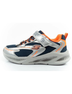 Skechers  buty sportowe dziecięce glow strider led dla chłopca srebrne 2