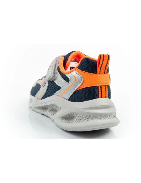 Skechers  buty sportowe dziecięce glow strider led dla chłopca srebrne