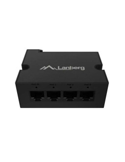 Lanberg switch poe extender 1xin 3xout 1gb ethernet din rail 90w 2