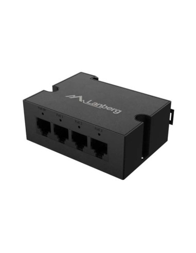 Lanberg switch poe extender 1xin 3xout 1gb ethernet din rail 90w