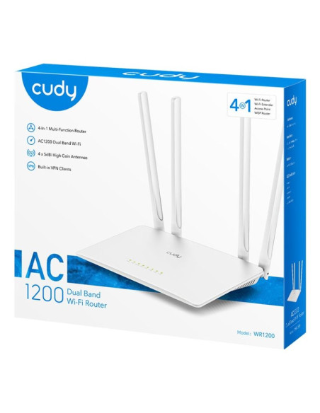 Router cudy wr1200 lan 10/100 ac1200 dual band wifi mesh