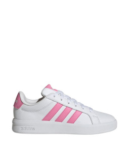 Buty dla dzieci adidas grand court 3.0 biało-różowe hp3528