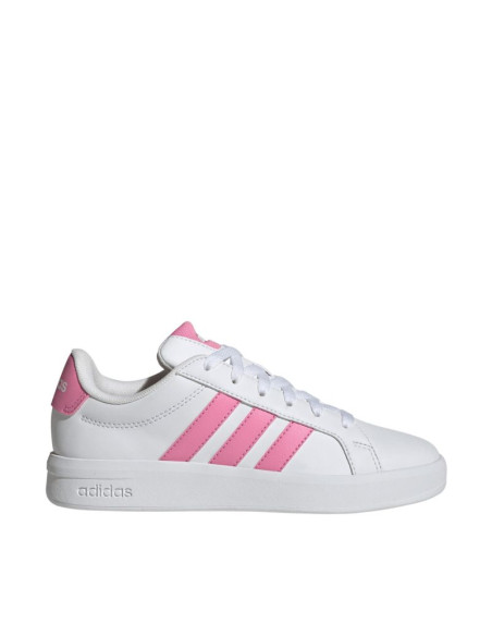Buty dla dzieci adidas grand court 3.0 biało-różowe hp3528