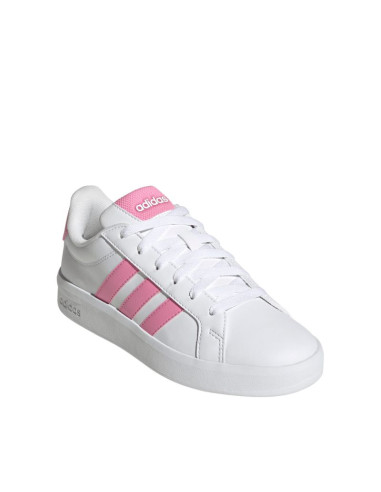 Buty dla dzieci adidas grand court 3.0 biało-różowe hp3528