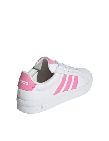 Buty dla dzieci adidas grand court 3.0 biało-różowe hp3528