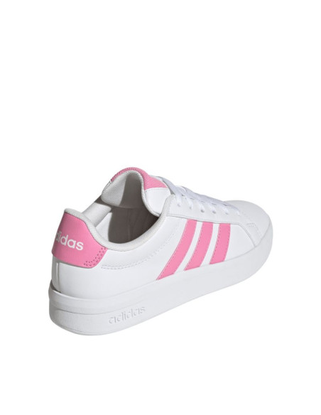 Buty dla dzieci adidas grand court 3.0 biało-różowe hp3528