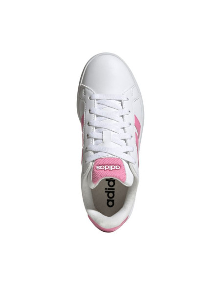 Buty dla dzieci adidas grand court 3.0 biało-różowe hp3528