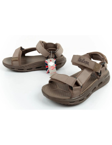 Lee cooper buty męskie sandały na rzepy na lato na plażę lekkie zielone