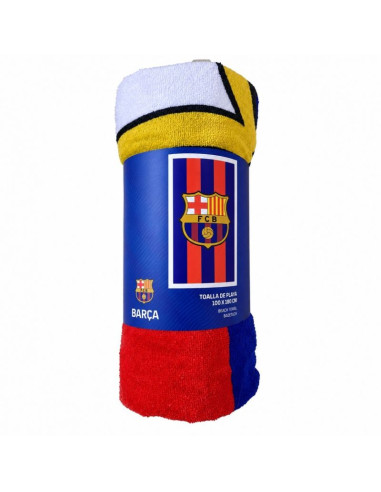 Fc barcelona ręcznik plażowy 100x180 cm bawełna 118570
