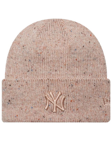 New era wmns glitter beanie new york yankees hat 60691293 beżowe one size