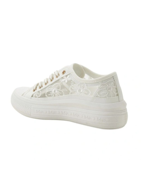 Lee cooper buty damskie sportowe trampki białe platforma koronkowe