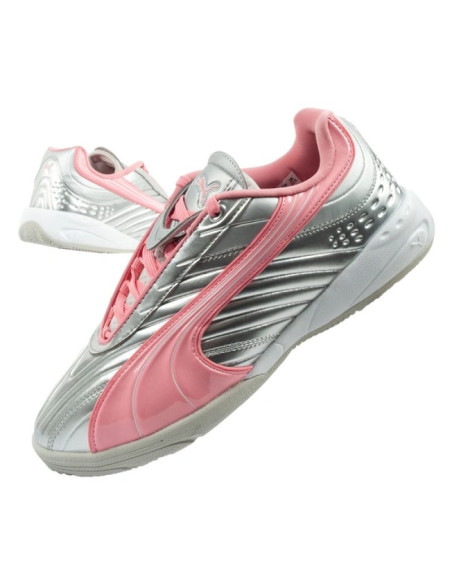 Puma buty sportowe sneakersy młodzieżowe v-s2 goalgetter modne srebrne