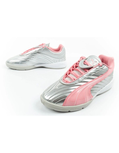 Puma buty sportowe sneakersy młodzieżowe v-s2 goalgetter modne srebrne