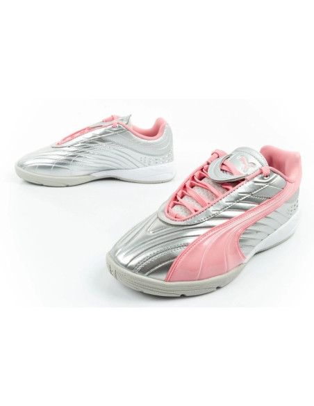 Puma buty sportowe sneakersy młodzieżowe v-s2 goalgetter modne srebrne