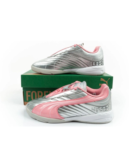 Puma buty sportowe sneakersy młodzieżowe v-s2 goalgetter modne srebrne