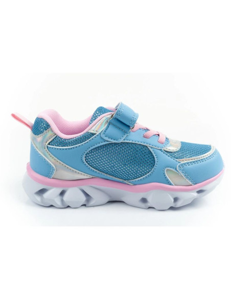 Leomil buty sportowe dziecięce sneakersy stitch lekkie na rzep led niebieskie