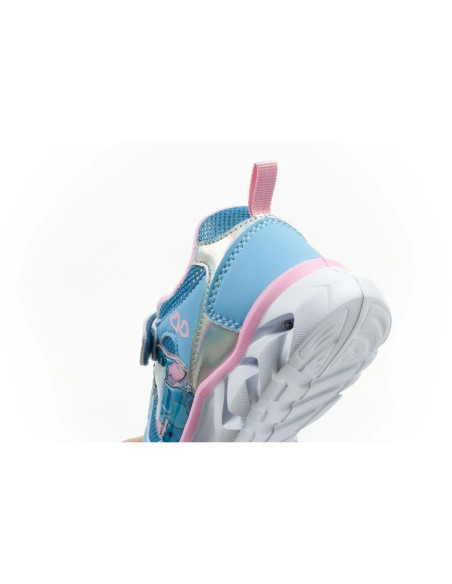 Leomil buty sportowe dziecięce sneakersy stitch lekkie na rzep led niebieskie