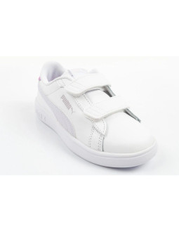 Puma buty sportowe dziecięce smash 3.0 sneakersy białe skórzane modne 2