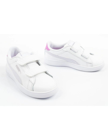 Puma buty sportowe dziecięce smash 3.0 sneakersy białe skórzane modne