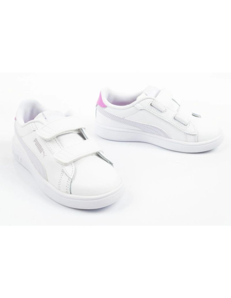 Puma buty sportowe dziecięce smash 3.0 sneakersy białe skórzane modne
