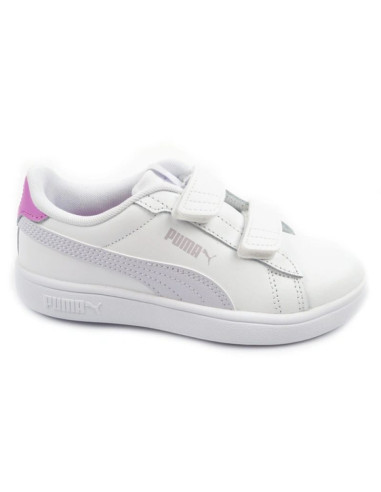 Puma buty sportowe dziecięce smash 3.0 sneakersy białe skórzane modne