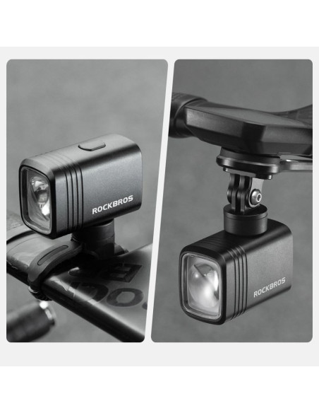 Lampka rowerowa rockbros m6 1000 lm przednia akumulatorowa 2800 mah - czarna