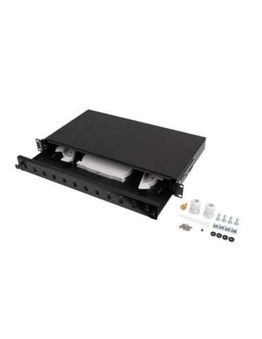 Lanberg fop1-12ss-ldb panel krosowniczy 1u