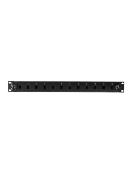 Lanberg fop1-12ss-ldb panel krosowniczy 1u