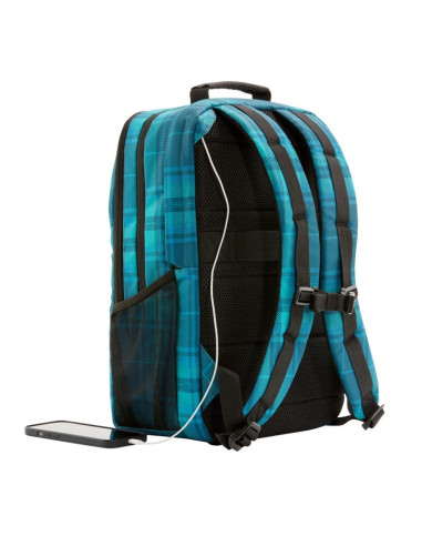 Plecak hp campus xl do notebooka 16" 7j594aa niebiesko-turkusowa krata
