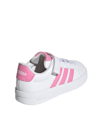 Buty dla dzieci adidas grand court 3.0 biało-różowe jp9371