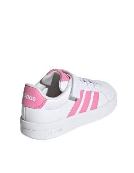 Buty dla dzieci adidas grand court 3.0 biało-różowe jp9371