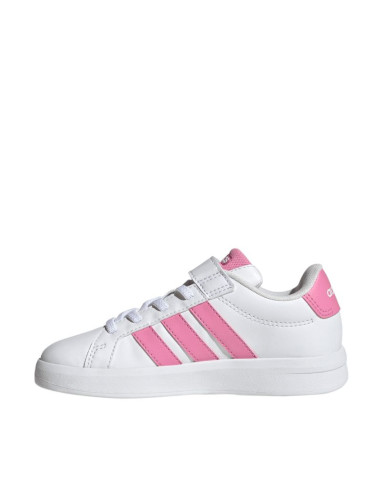 Buty dla dzieci adidas grand court 3.0 biało-różowe jp9371