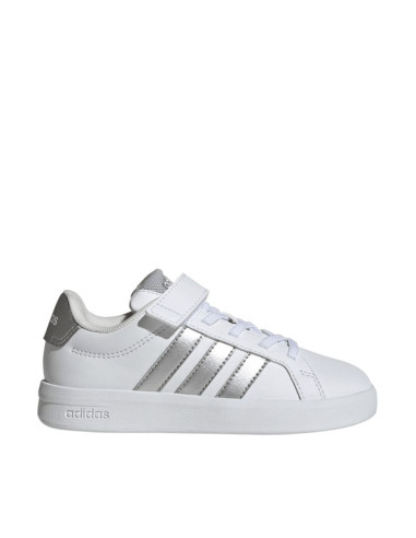 Buty dla dzieci adidas grand court 3.0 biało-srebrne jp9368